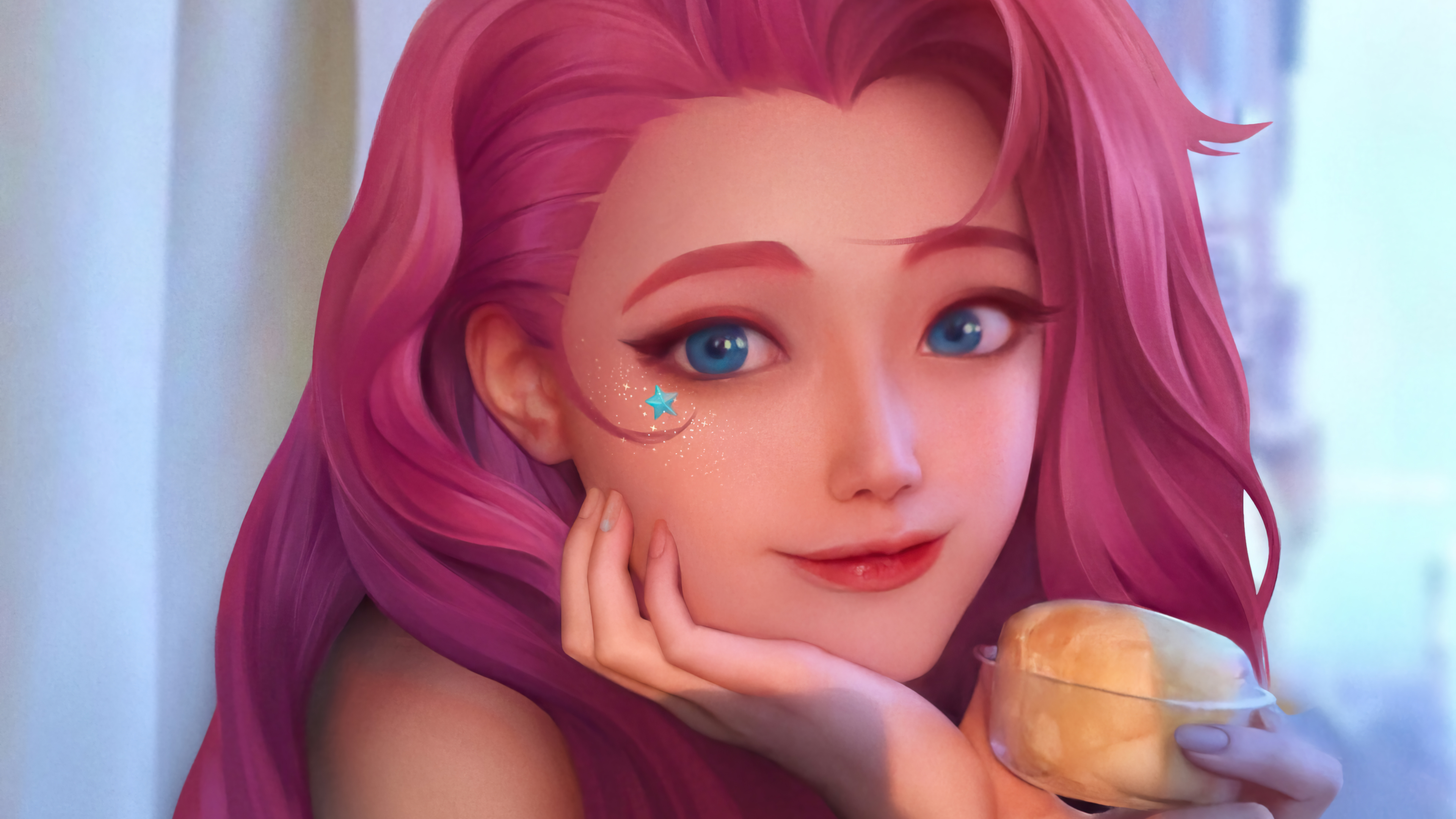 【双端壁纸】英雄联盟LOL星籁歌姬 KDA ALL OUT 同人 萨勒芬妮4k壁纸