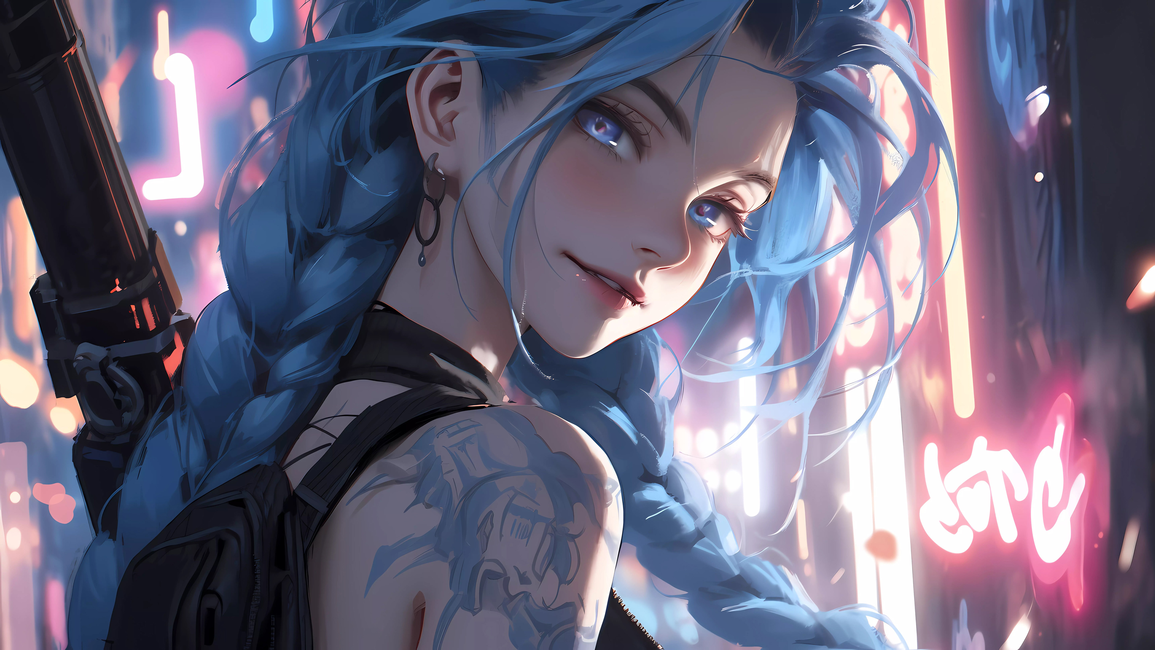 【双端壁纸】金克丝 个性美女 4K壁纸