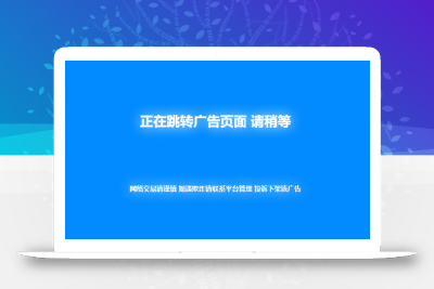 新版 PHP 蓝色广告跳转页面源码分享