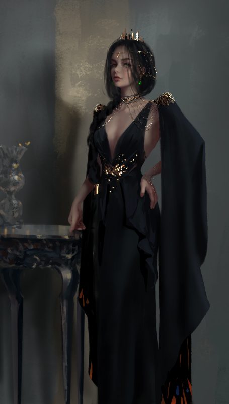 【手机壁纸】鬼刀冰公主人物插画手机壁纸