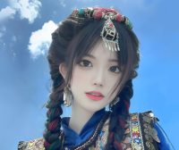 国风 西藏服饰 美女 4k壁纸