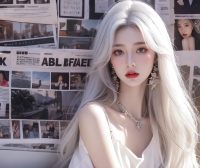 报纸女孩 白色长发漂亮动漫美女4k壁纸