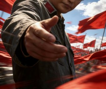 【手机壁纸】伟人伸手红旗飘扬场景手机壁纸